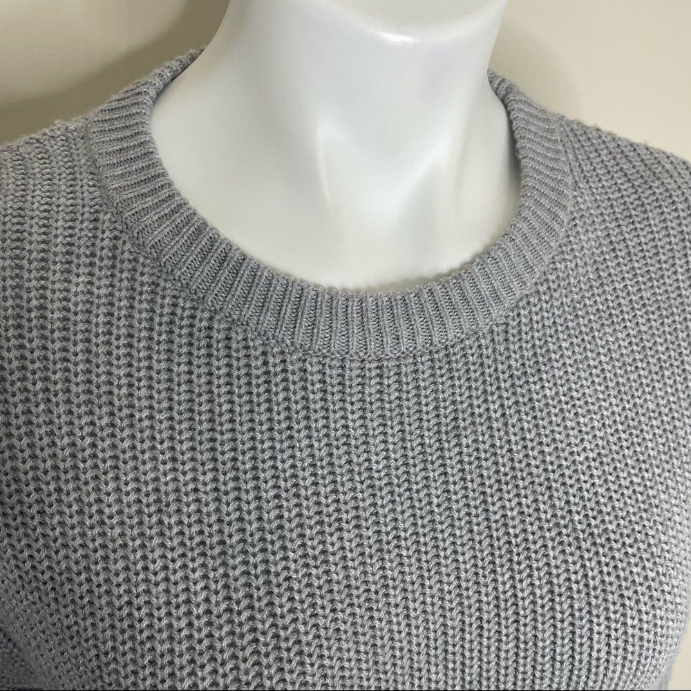 Magaschoni gray cuffed crew neck sweater small - Picture 6 of 7